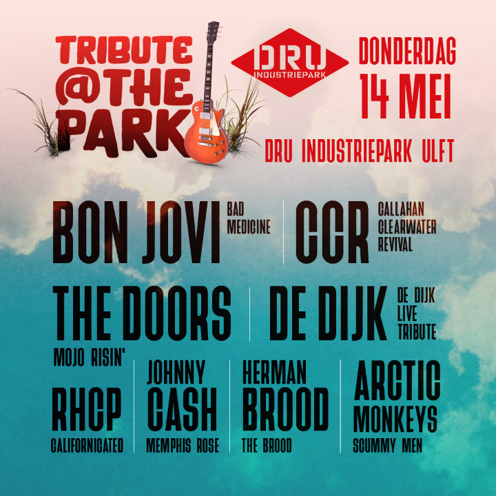 Tribute @ The Park – Acht vlijmscherpe tributebands die klassiekers laten klinken alsof ze nooit zijn weggeweest. in DRU Industriepark, Ulft